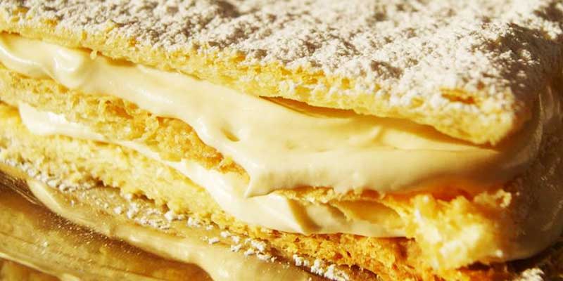 millefoglie con zabaione con la birra